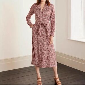 Boden Otillie Abstract Animal Print Shirt Dress Size 6